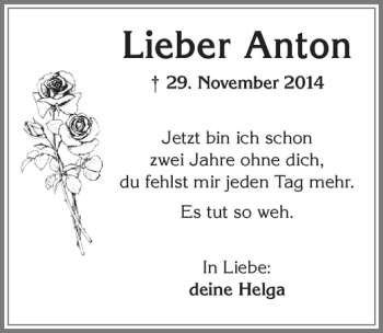 Traueranzeige von Anton  von Allgäuer Zeitung, Kaufbeuren/Buchloe