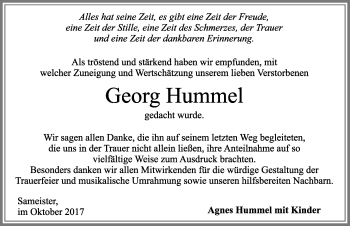 Traueranzeige von Georg Hummel von Allgäuer Zeitung, Füssen