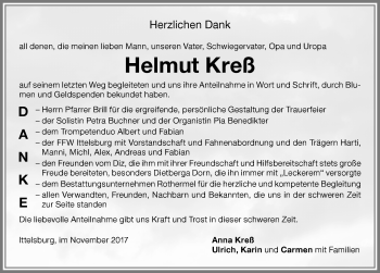 Traueranzeige von Helmut Kreß von Memminger Zeitung