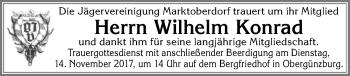 Traueranzeige von Wilhelm Konrad von Allgäuer Zeitung, Marktoberdorf
