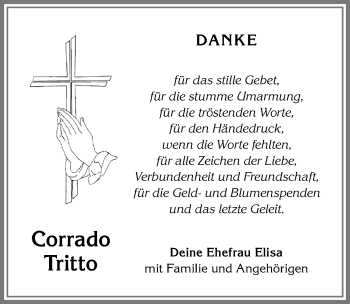 Traueranzeige von Corrado Tritto von Allgäuer Zeitung,Kempten