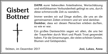 Traueranzeige von Gisbert Bottner von Allgäuer Zeitung, Marktoberdorf