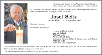 Traueranzeige von Josef Seitz von Allgäuer Zeitung