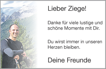 Traueranzeige von Ziege  von Allgäuer Zeitung, Füssen