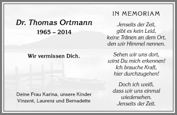 Traueranzeige von Thomas Ortmann von Allgäuer Zeitung, Füssen