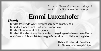 Traueranzeige von Emmi Luxenhofer von Allgäuer Zeitung,Kempten