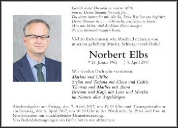 Traueranzeige von Norbert Elbs von Der Westallgäuer