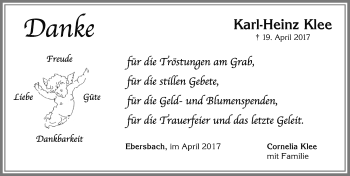 Traueranzeige von Karl-Heinz Klee von Allgäuer Zeitung, Marktoberdorf