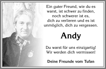 Traueranzeige von Andy  von Allgäuer Zeitung, Marktoberdorf