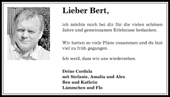 Traueranzeige von Bert  von Allgäuer Anzeigeblatt