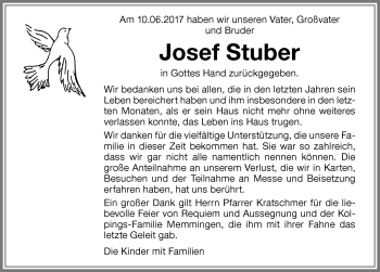 Traueranzeige von Josef Stuber von Memminger Zeitung