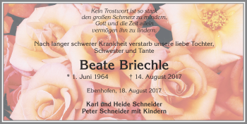 Traueranzeige von Beate Briechle von Allgäuer Zeitung