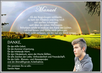 Traueranzeige von Manuel  von Allgäuer Zeitung