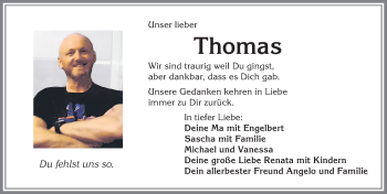Traueranzeige von Thomas  von Allgäuer Zeitung, Marktoberdorf