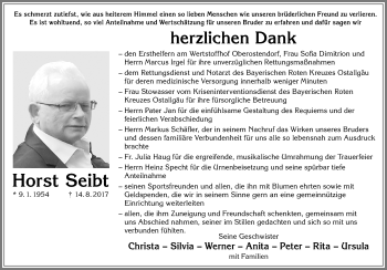 Traueranzeige von Horst Seibt von Allgäuer Zeitung, Kaufbeuren/Buchloe
