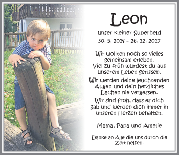 Traueranzeige von Leon  von Allgäuer Zeitung,Kempten