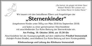 Traueranzeige von Sternenkinder  von Allgäuer Anzeigeblatt