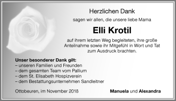 Traueranzeige von Elli Krotil von Memminger Zeitung