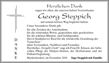 Traueranzeige von Georg Steppich von Allgäuer Zeitung, Marktoberdorf
