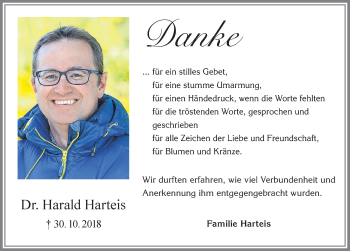 Traueranzeige von Harald Harteis von Allgäuer Zeitung,Kempten