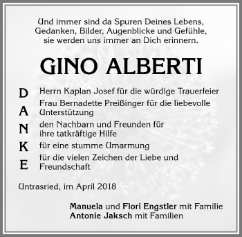 Traueranzeige von Gino Alberti von Allgäuer Zeitung