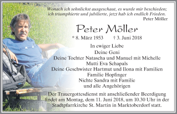 Traueranzeige von Peter Möller von Allgäuer Zeitung, Marktoberdorf