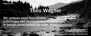 Traueranzeige von Teo Wagner von Allgäuer Zeitung, Füssen