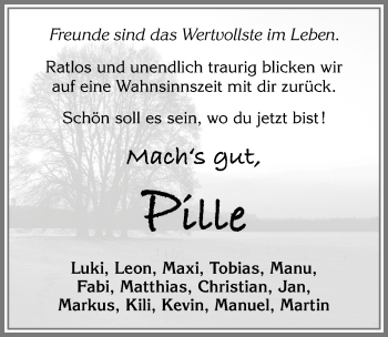 Traueranzeige von Pille  von Allgäuer Zeitung, Marktoberdorf