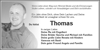Traueranzeige von Thomas  von Allgäuer Zeitung, Marktoberdorf