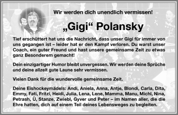 Traueranzeige von Gigi Polansky von Memminger Zeitung