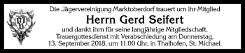Traueranzeige von Gerd Seifert von Allgäuer Zeitung, Marktoberdorf