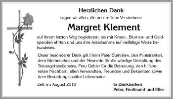 Traueranzeige von Margret Klement von Allgäuer Zeitung, Füssen