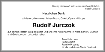 Traueranzeige von Rudolf Jurczok von Memminger Zeitung