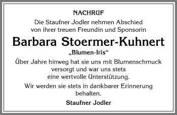 Traueranzeige von Barbara Stoermer-Kuhnert von Allgäuer Zeitung