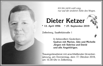 Traueranzeige von Dieter Ketzer von Allgäuer Zeitung, Kaufbeuren/Buchloe