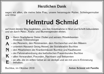 Traueranzeige von Helmtrud Schmid von Allgäuer Zeitung, Kaufbeuren/Buchloe