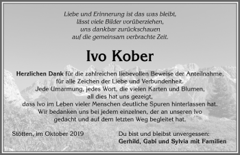 Traueranzeige von Ivo Kober von Allgäuer Zeitung, Marktoberdorf