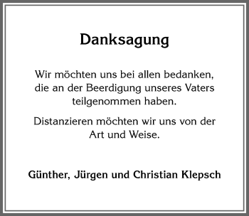 Traueranzeige von Danksagung  von Allgäuer Zeitung,Kempten