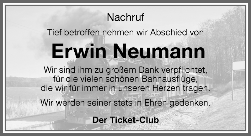  Traueranzeige für Erwin Neumann vom 02.11.2019 aus Memminger Zeitung