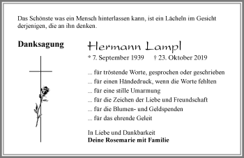 Traueranzeige von Hermann Lampl von Allgäuer Zeitung