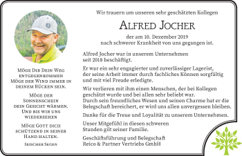 Traueranzeige von Alfred Jocher von Allgäuer Zeitung, Kaufbeuren/Buchloe