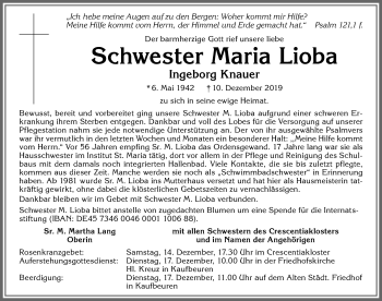 Traueranzeige von Ingeborg Knauer von Allgäuer Zeitung