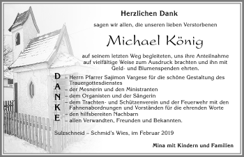 Traueranzeige von Michael König von Allgäuer Zeitung, Marktoberdorf