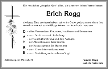 Traueranzeige von Erich Rogg von Allgäuer Zeitung, Kaufbeuren/Buchloe