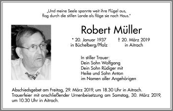 Traueranzeige von Robert Müller von Memminger Zeitung