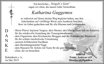 Traueranzeige von Katharina Guggemoos von Allgäuer Zeitung, Marktoberdorf