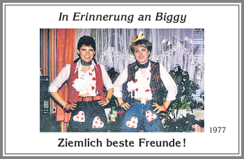Traueranzeige von Biggy  von Allgäuer Zeitung, Kaufbeuren/Buchloe