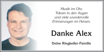 Traueranzeige von Alex  von Allgäuer Zeitung, Kaufbeuren/Buchloe