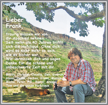 Traueranzeige von Frank  von Allgäuer Zeitung, Marktoberdorf