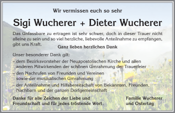Traueranzeige von Sigi Wucherer von Allgäuer Anzeigeblatt